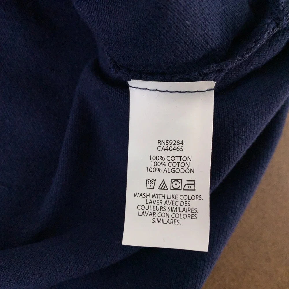 The Children's Place Boys 18 Husky Nautical Blue Short Sleeve Uniform Polo NWT